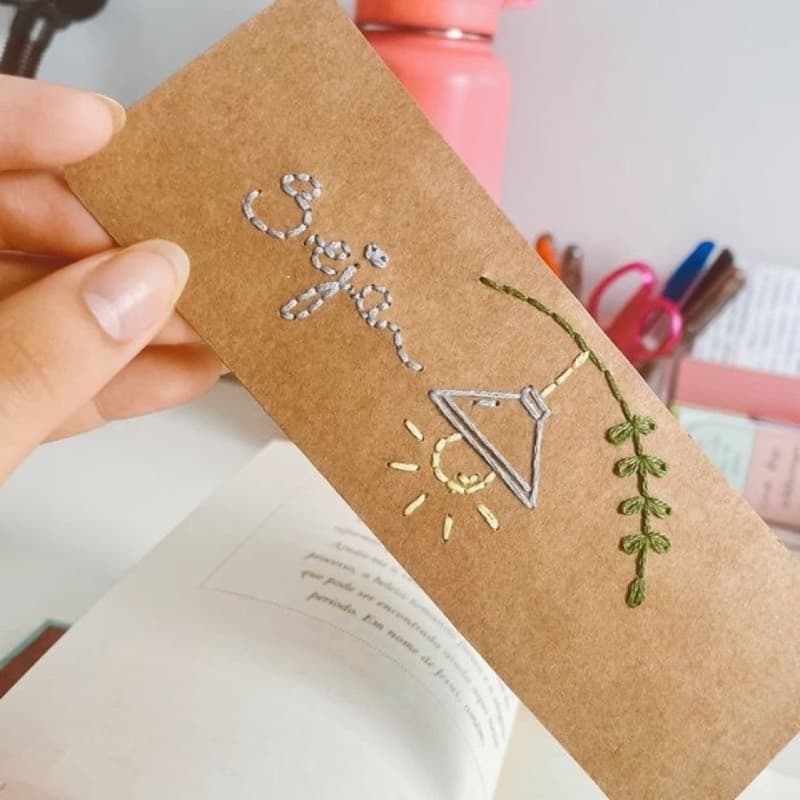 Paper embroidery example