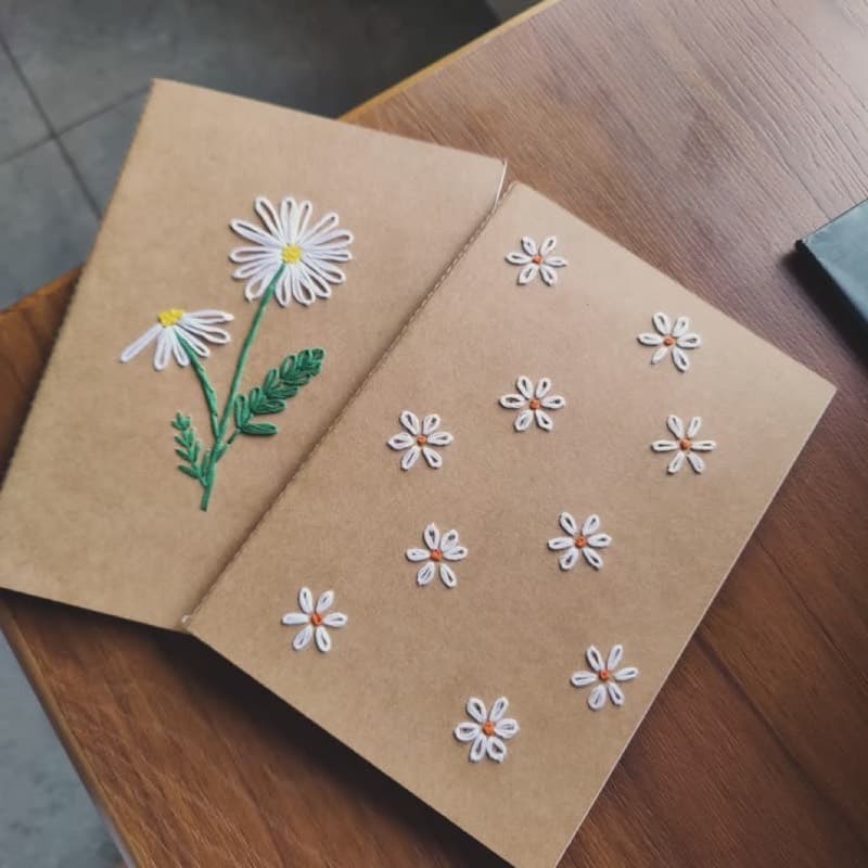 Paper embroidery example