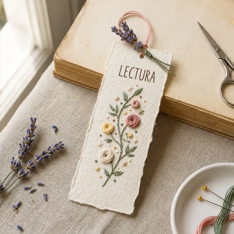 Paper embroidery example
